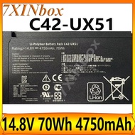 7XINbox C42-UX51 14.8V 70Wh Laptop Battery For ASUS ZenBook UX51 UX51V UX51VZ U500VZ Series