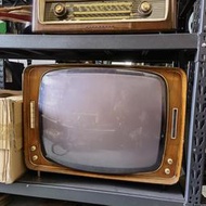 老古董電視機 電子管膽機大喇叭電視 木殼