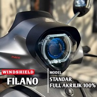 A pair of Yamaha Grand Filano Visors, Filano Headlamp Visors and Filano WIN55 Windshields