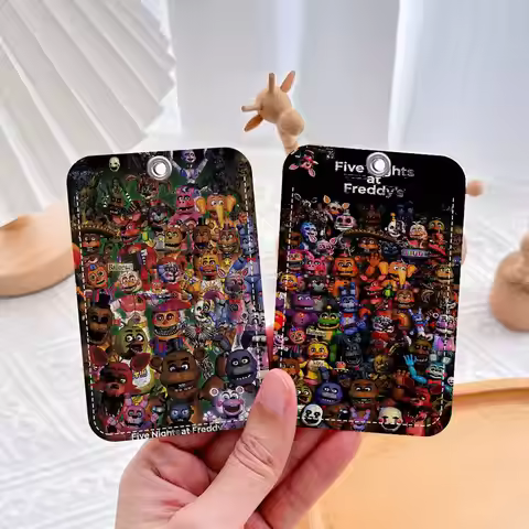 Fnaf F-Five-nights-At-F-Freddys Game 1pc INS Creative Cartoon Student Campus Card Holder For Meal Ca