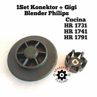 KONEKTOR + GEAR KOPEL GIGI 1SET CUCINA BLENDER PHILIPS CUCINA HR 1731 1741 1791