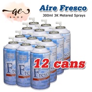 12 Cans 300ml Aire Fresco Bilik Pewangi 3K Metered Sprays Air Freshener Perfume