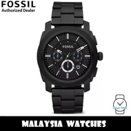 (OFFICIAL WARRANTY) Fossil FS4552 Machine Chronograph Black Stainless Steel Watch (2 Years Internati