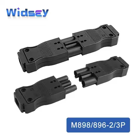 M898/896 Docking Terminal 16A PS Flat Male Female Plug-in Connector 2Pin 3 Pin Tripartite Line LED Q