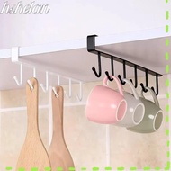 HSHELAA Mug Hooks Under Cabinet, Adjustable Multifunction Cups Holder,  6 Hook Hanging Space Saving 
