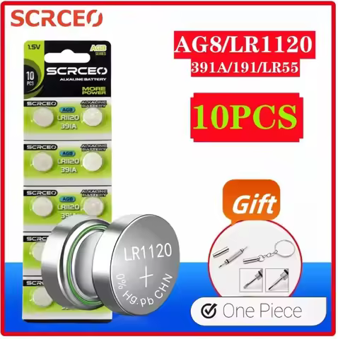 2-10PCS High-Quality AG8 Alkaline Button Cell Battery LR1120 LR57 SR1120SW G8 for Watch Toys Remotes