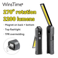 WinsTime S41 2200 Lumens ไฟ LED ทำงานพร้อมแม่เหล็กและตะขอ-ไฟฉายฉุกเฉินไฟฟลัดไลท์IPX4กันน้ำสำหรับที่ซ