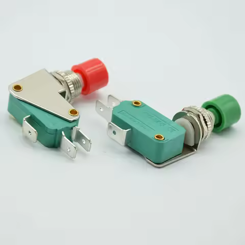 2pcs 3 Pins Red green Signal PushButton Switch 16A 125V/250V AC Momentary reset Switch SPDT 1 NO 1 N