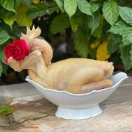 Giayxinhdangdep90 Bowl containing whole chicken offerings, high quality thick white PC plastic fruit