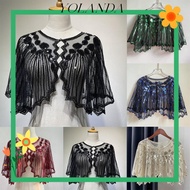 YOLAN Flapper Shawl Fashion 1920s Wedding Sequin Deco