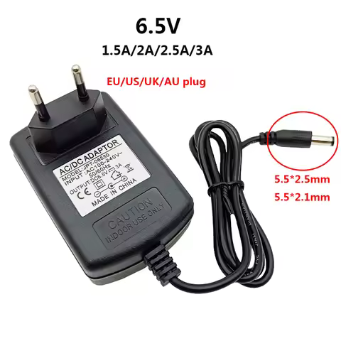 Universal 6.5v 3a Power Supply 1.5A 2A 2.5A 6.5 Volt ac dc Adapters 220v 110v to 6.5 v Power Supply 