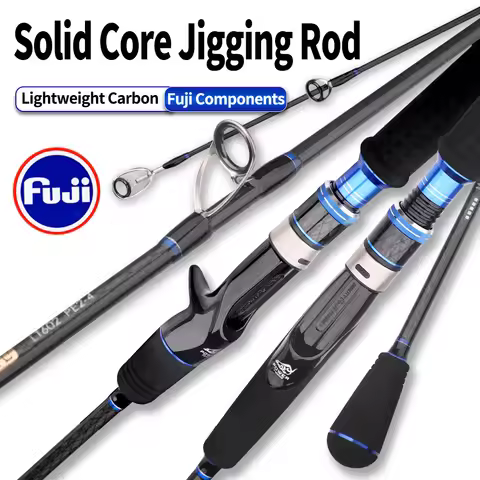 ROLLFISH Premium Fast Jigging Rod – Carbon Fiber, Fuji Guides & Reel Seat, Spinning/Casting Saltwate