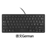 German Wired Keyboard Mini K 1 0 Chocolate U S B Portable Laptop