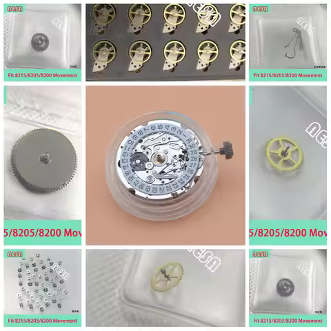 8200 8205 8215 82S5 82S7 Automatic Movement Repair Parts Calendar Hammer Rotor Screw Splint Minute W