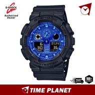 [Official Warranty] Casio G-Shock Analog Digital Paisley Blue Dial Black Resin Watch GA-100BP-1A/GA-