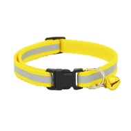 Y8Adjustable Reflective Pet Collar Safety Release Buckle with Bell for Cat Dog