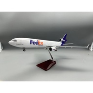 1:130 47cm MD11 FedEx Cargo Airways with Landing Gear Replica Collectible Plane Display Resin Toys
