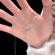 Kroean 925 Sliver Plated Wheat Diamond Chain Necklace Women Jewelry