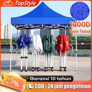Tenda Lipat 3x3 Tenda Bazar 1300D Outdoor Tenda Gazebo Tenda Jualan Pameran Dagang Biru dan Merah 2x