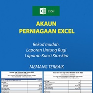 Akaun Perniagaan Excel - Ada Untung Rugi & Kunci Kira-kira | Akaun Excel Mudah