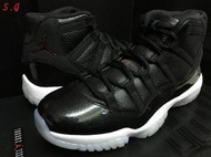 S.G AIR JORDAN 11 RETRO 72-10 72勝 大魔王 黑紅 11代 378038-002 大童 女