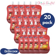 [20-Pk] BeBecook Brewed Korean Golden Pear Drink W Red Ginseng &amp; Bellflower Root 80ml