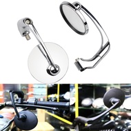 1 Pair Motorcycle Handle Bar End Mirror Universal Rear Side View Mirrors Adjustable Classic Round Side Mirror Quality Mirror Motorcycle Rear View Mirror
