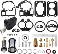Carburetor Rebuild Kit With float Fit for Mercury Marine 2-Barrel 3.0L 4.3L 5.0L 5.7L Replaces for 3