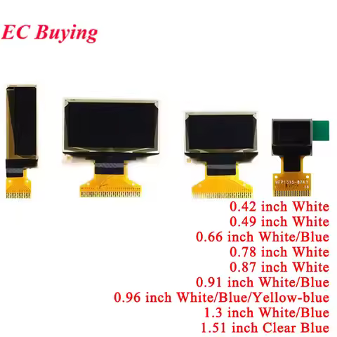 OLED Display LCD 0.42 0.49 0.66 0.78 0.87 0.91 0.96 1.3 1.51 Inch Blue White Screen Module 0.42'' 0.