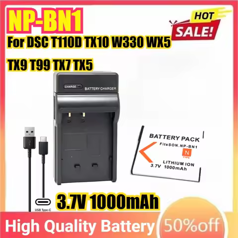 NP-BN1 Rechargeable Camera Battery NP BN1 For Sony DSC T110D TX10 W330 WX5 TX9 T99 TX7 TX5 TX55 W390