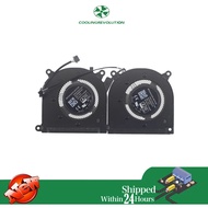2Pcs Laptop CPU GPU Cooling Fan 6033B0092701 6033B0092702 DC5V 0.5A 4-Pin For HP 17-CN 17-CP Probook