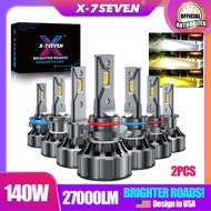 X-7SEVEN USA T1Plus 3 Colors LED Headlight Bulb 140W 27000LM Car Fog Light bulb H4 H11 HB3 HB4 H7