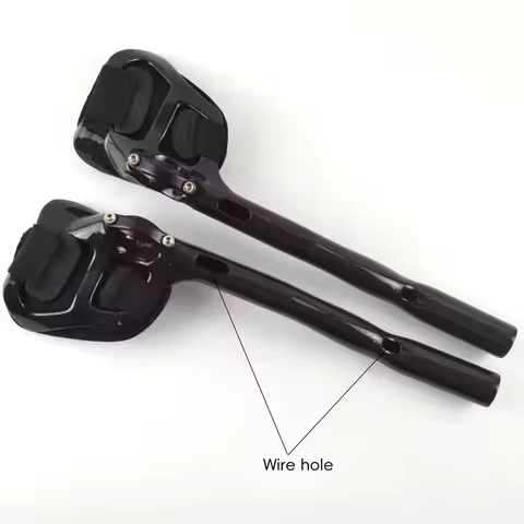 Full Carbon Fiber Bike TT Bars, Road Mountain Bike Fixed Handlebars, Curved Handlebars, Auxiliary Ha