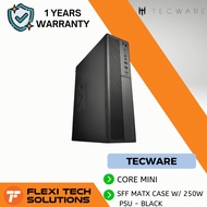 Flexi Tech Tecware Core Mini SFF Matx Case w/ 250W PSU - Black