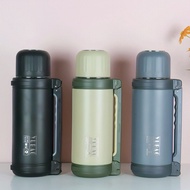 botol air tahan sejuk 水瓶 tumbler tahan sejuk Stainless Steel Thermos Outdoor 1500ml Thermos Cup Port