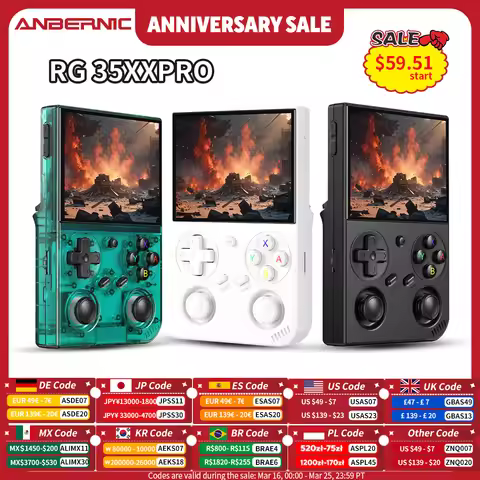 Anbernic RG 35XXPro Retro Handheld Game Console RG35XX Pro Gaming Player Support RixelHK WiFi Stream