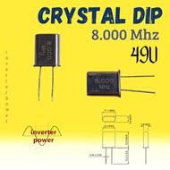 Crystal Dip 49U 8,000Mhz 8,000Mhz 49u 8,000 Mhz 8,000 Mhz 8MHZ
