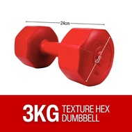 1PC 1KG / 1.5KG / 2KG / 2.5KG / 3KG Fitness Neoprene Dumbbell Hexagon Gym Exercise Home Weight Rando