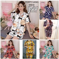 KATUN JNV Women's HP Pajamas with Cartoon Character Motif 01 - Hotpants Sleepwear - Cotton Material