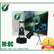 RAYTON RTD AC/DC M8C LED MOTORCYCLE HEADLIGHTS PROJECTOR LENS LASER LED