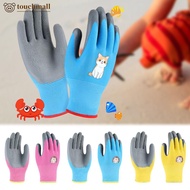 TOUCHMALL 1Pair Children Nitrile Cartoon Protective Gloves Camping Gardening Picking Beach Thick Anti-Slip Wear-Resistant Latex Gloves J2T3