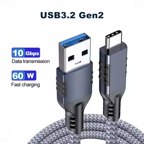 High Quality 10Gbps Fast Transmission Data Cable USB 3.2 Type C Code 3A 60W Fast Charging Cable for 