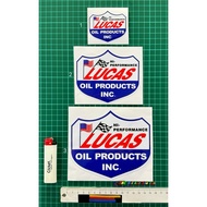 Lucas Oil Products (Small / Medium / Big) Sticker Printing Laminated Designs #lucas