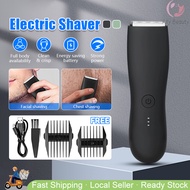 🇸🇬 Professional Body Hair Trimmer, Groin Manscape Trimmer For Men, Electric Ball Shaver Replaceable 