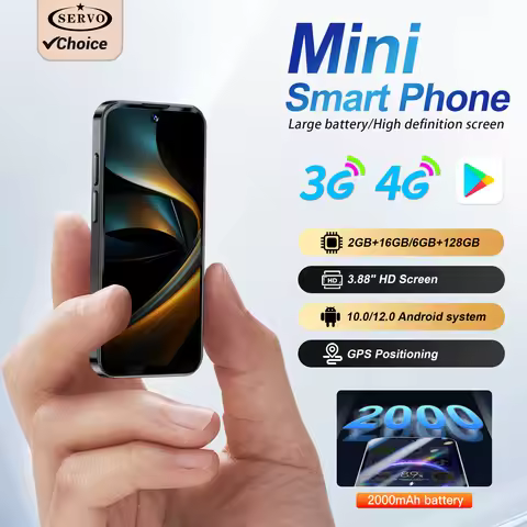 SERVO Android Mini Smartphone,4G LTE/3G WCDMA,3.88" Display,6GB+128GB/2GB+16GB,2000mAh Face Unlock G