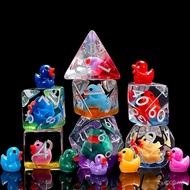 Duck Resin D&D Dice Set, 7-Piece DND Polyhedral Dice (D4, D6, D8, D10, D12, D20, D%) Dungeons and Dr