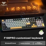 Global AULA F108 Pro 3 Mode Wireless Mechanical Keyboard with Display Konb RGB Light 8000mAh Battery