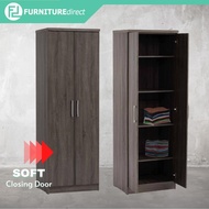 Furniture Direct DUBLIN MARLOWE 2 Door 2 Drawers Wardrobe-Walnut