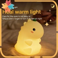 Cute Dinosaur Night Light LED Silicone Bedside Lamp Decoration for Kids Room Soft Light Ambience Amb