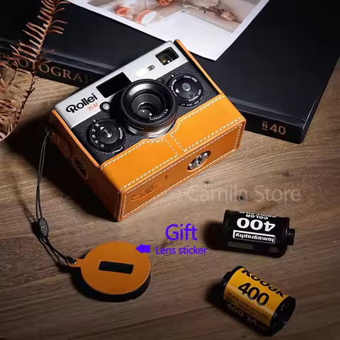 handwork Photo Camera Genuine leather cowhide Bag Body BOX Case For Rollei 35AF 35 af Film camera Pr